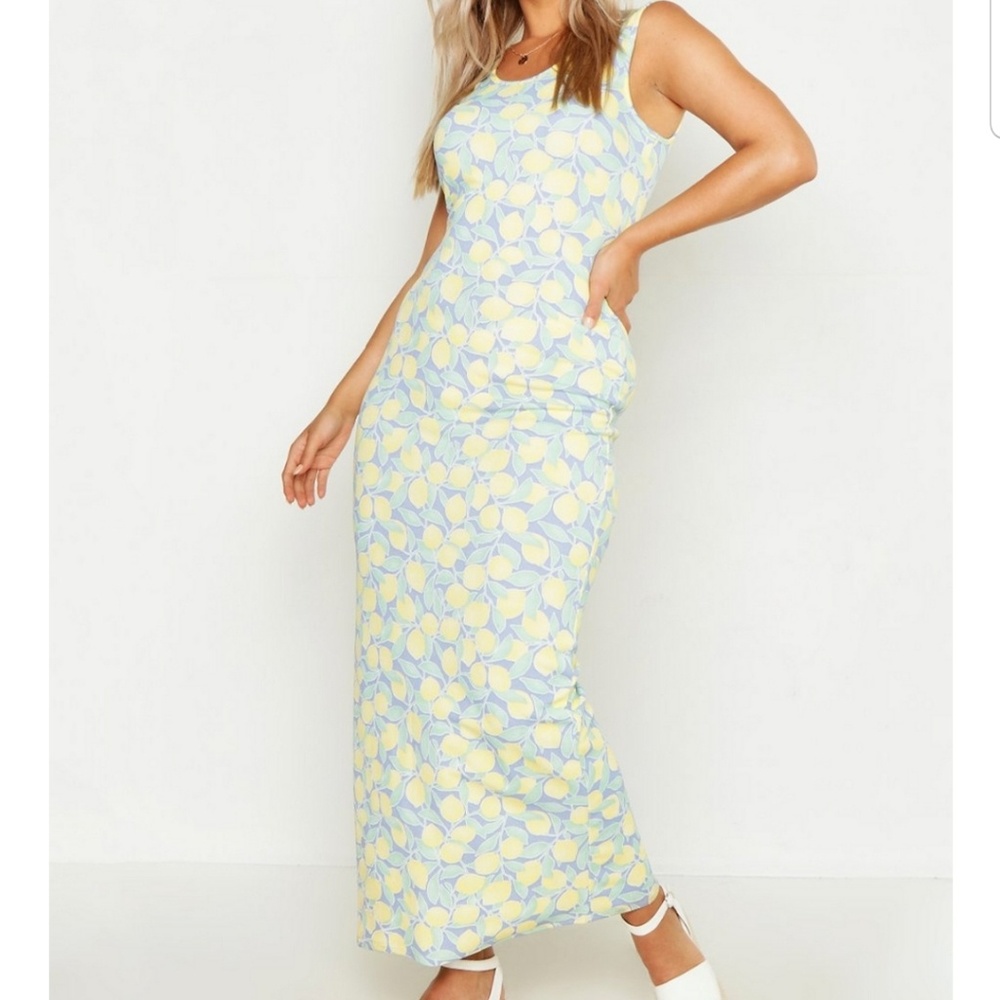 Lemon maxi dress